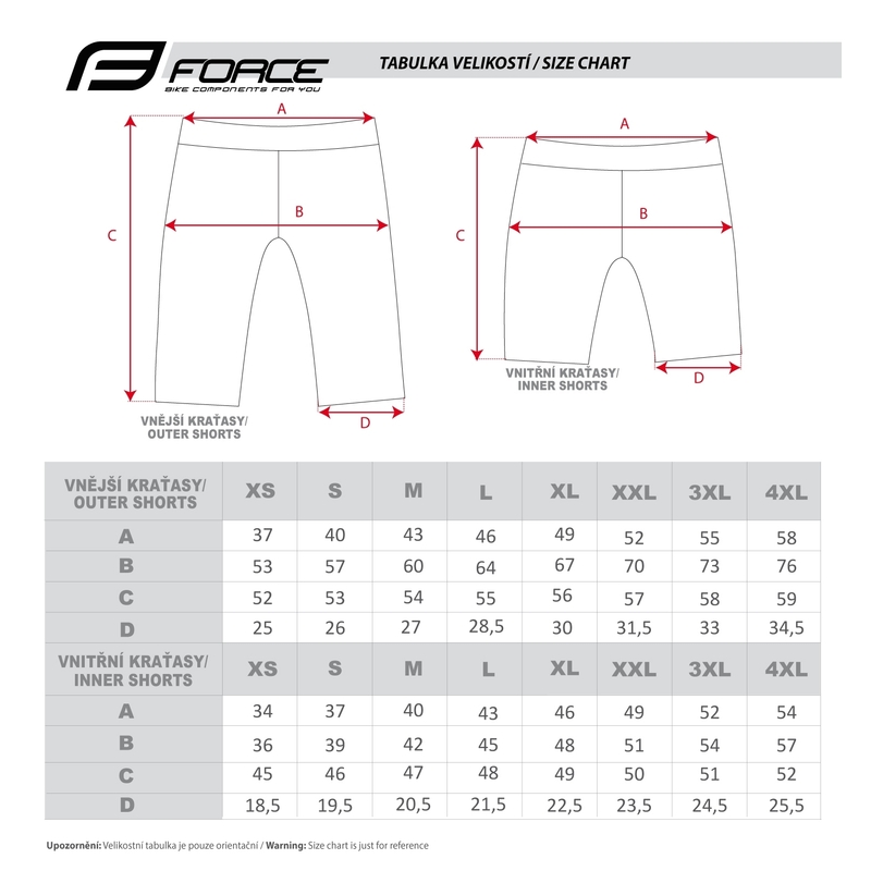 Shorts FORCE MTB-11 schwarz Ausverkauf
