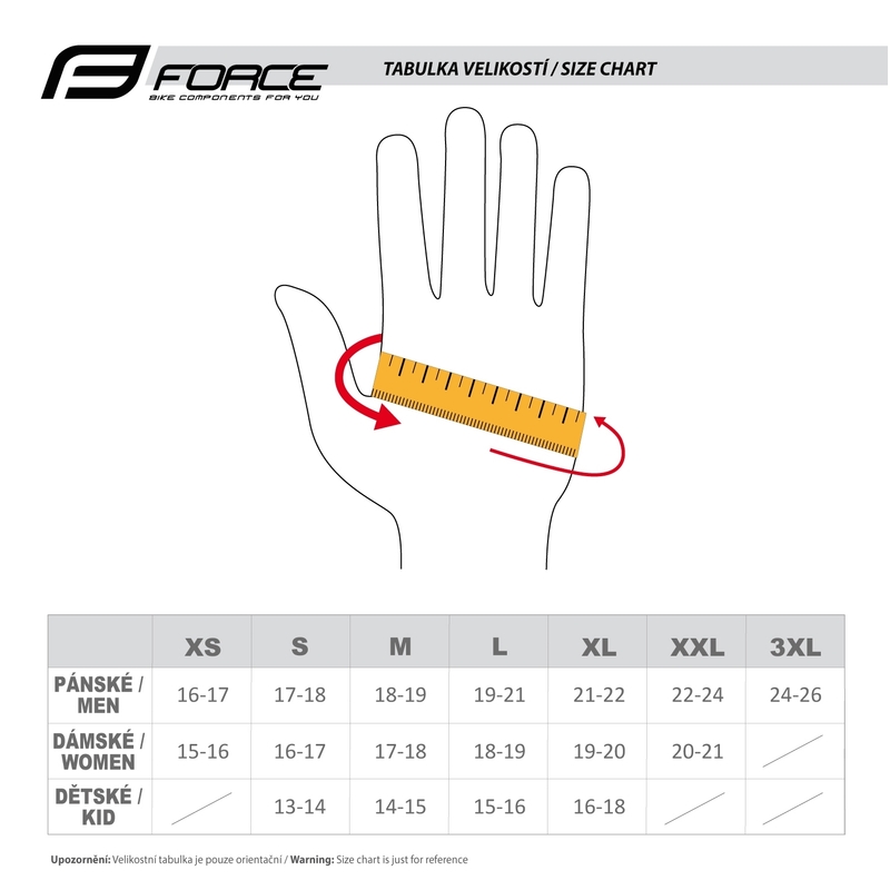 Handschuhe FORCE GRIP schwarz-fluo gelb Ausverkauf