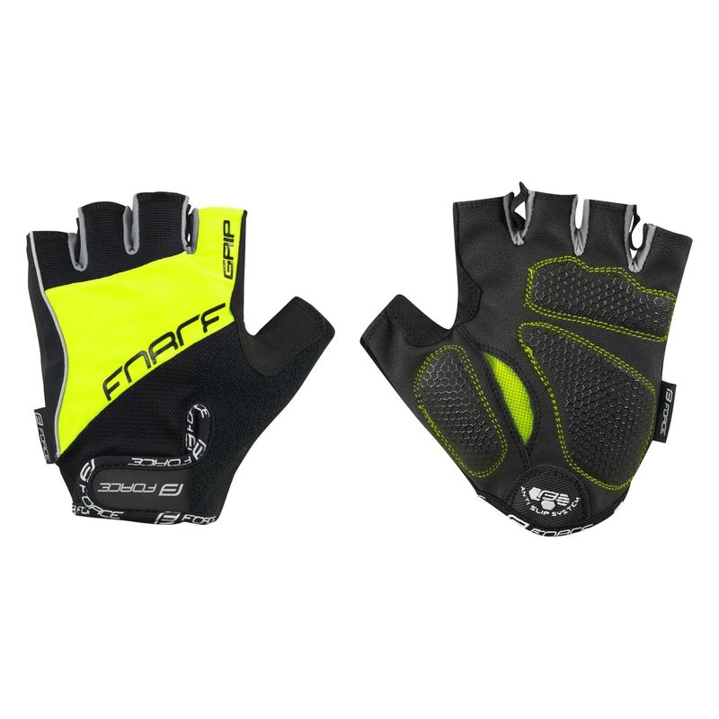 Handschuhe FORCE GRIP schwarz-fluo gelb Ausverkauf