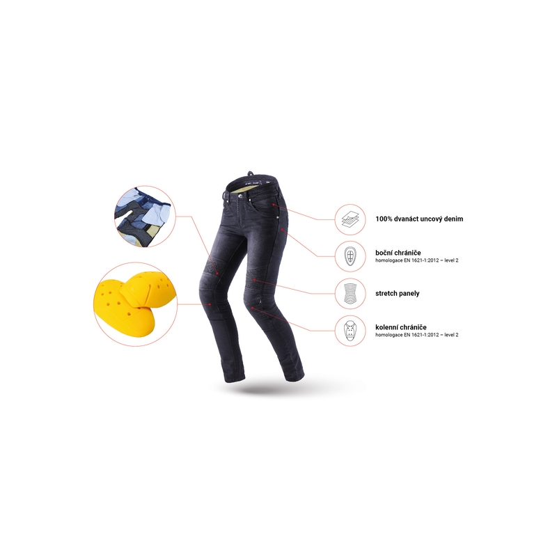 Women's Street Racer Spike II Slim fit CE Jeans schwarz