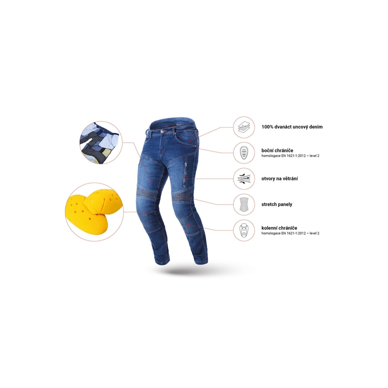 Street Racer Basic II CE Blaue Motorradjeans