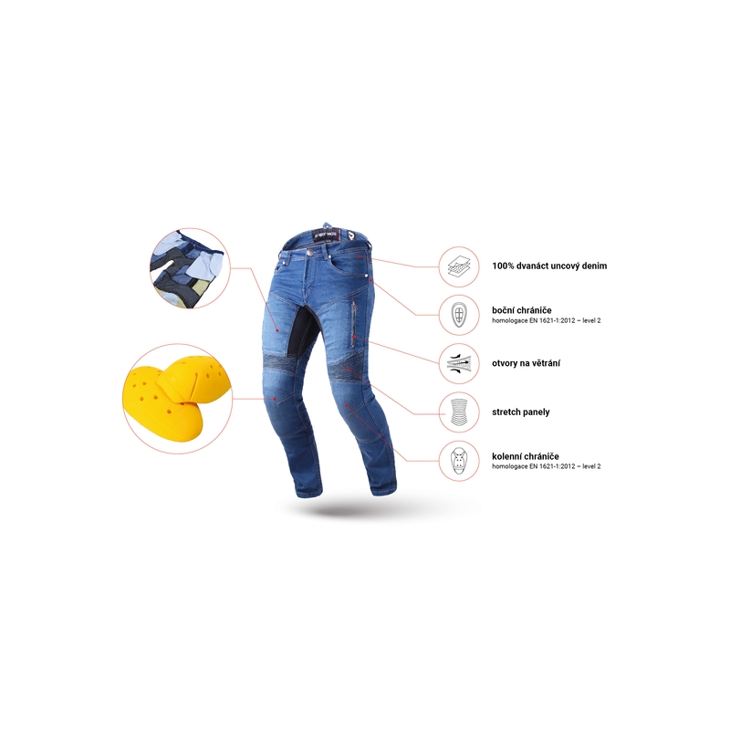 Street Racer Stretch II CE Blaue Motorradjeans