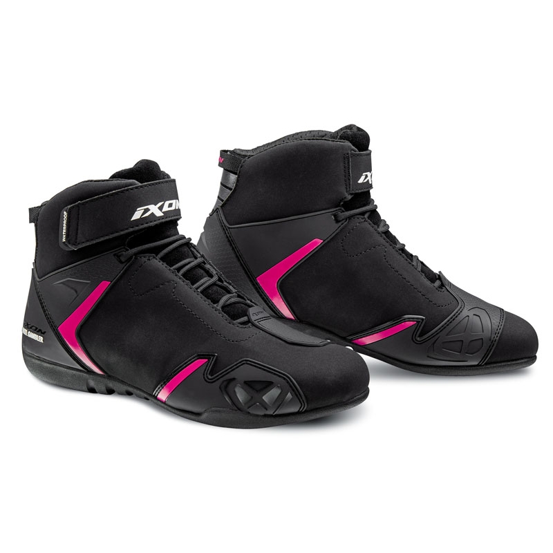 Damen Motorradstiefel IXON Gambler WP schwarz und rosa Ausverkauf