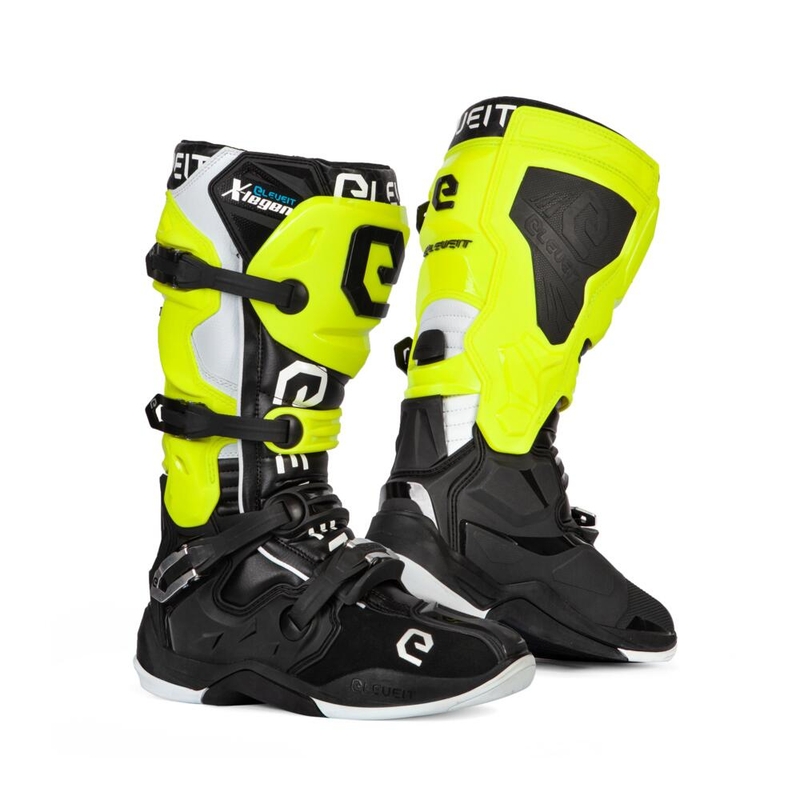Eleveit X-Legend schwarz-fluo gelb-weiß Motorradstiefel Ausverkauf