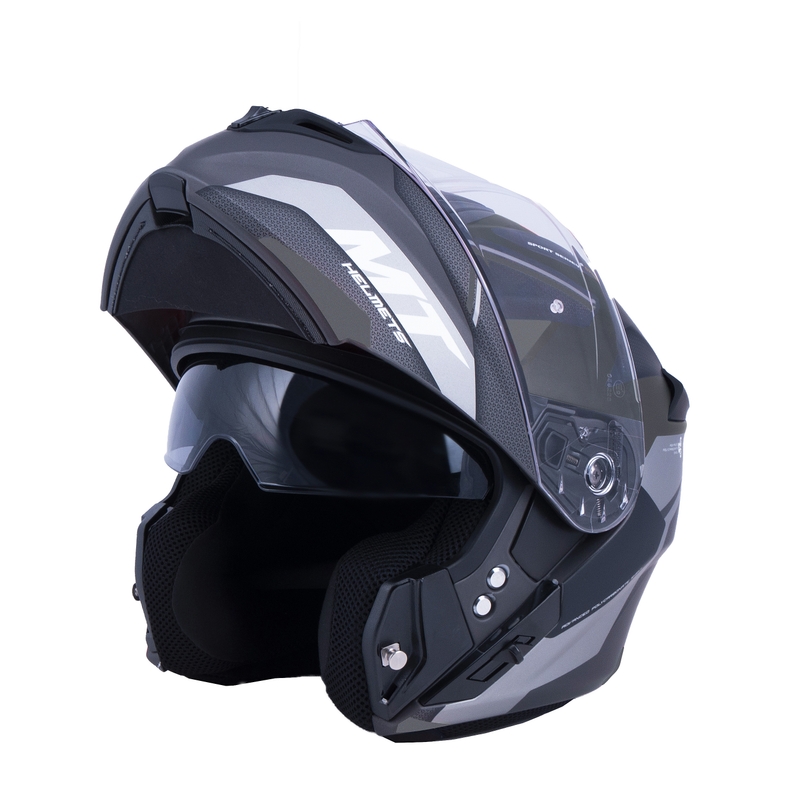 MT Storm ST-ONE Motorradhelm schwarz-grau Ausverkauf