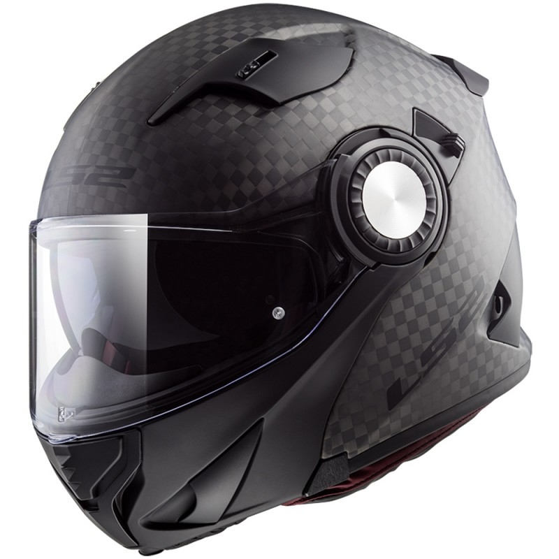 Klappbarer Motorradhelm LS2 FF313 Vortex Solid Carbon - Klasse II