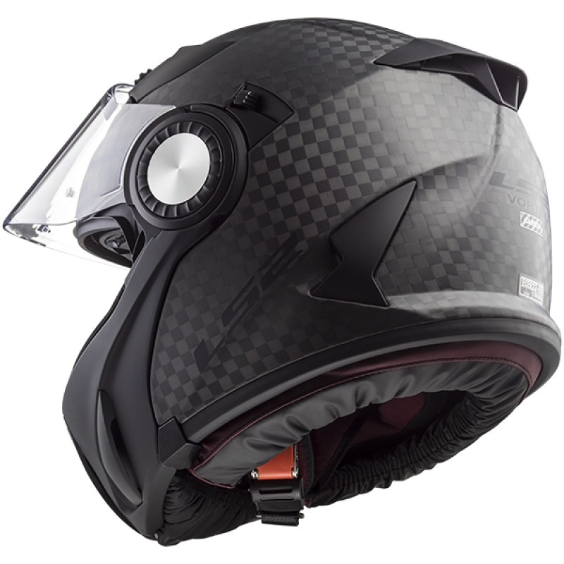 Klappbarer Motorradhelm LS2 FF313 Vortex Solid Carbon - Klasse II