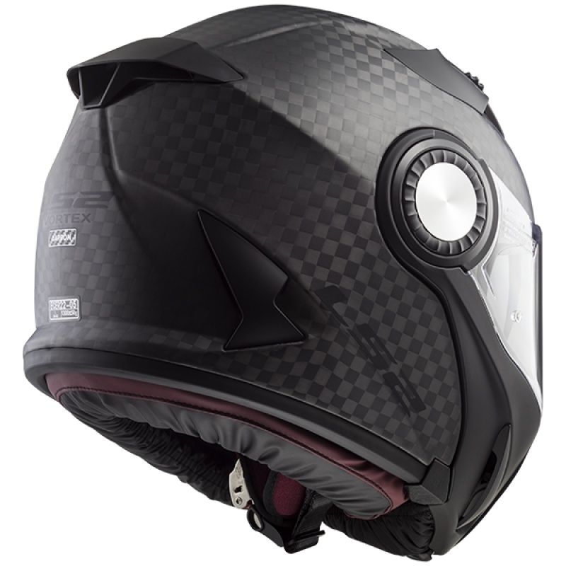 Klappbarer Motorradhelm LS2 FF313 Vortex Solid Carbon - Klasse II