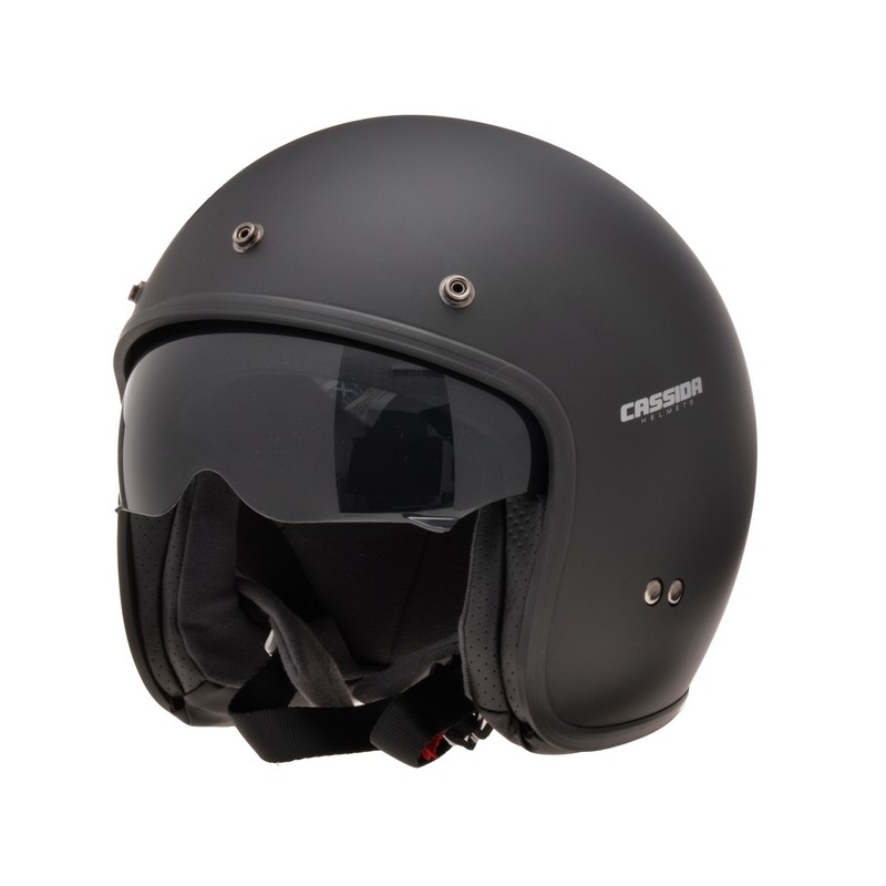 Offener Motorradhelm Cassida Oxygen schwarz matt - II. Qualität