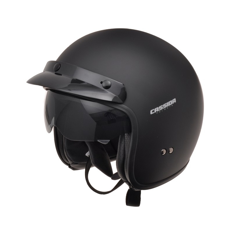 Offener Motorradhelm Cassida Oxygen schwarz matt - II. Qualität