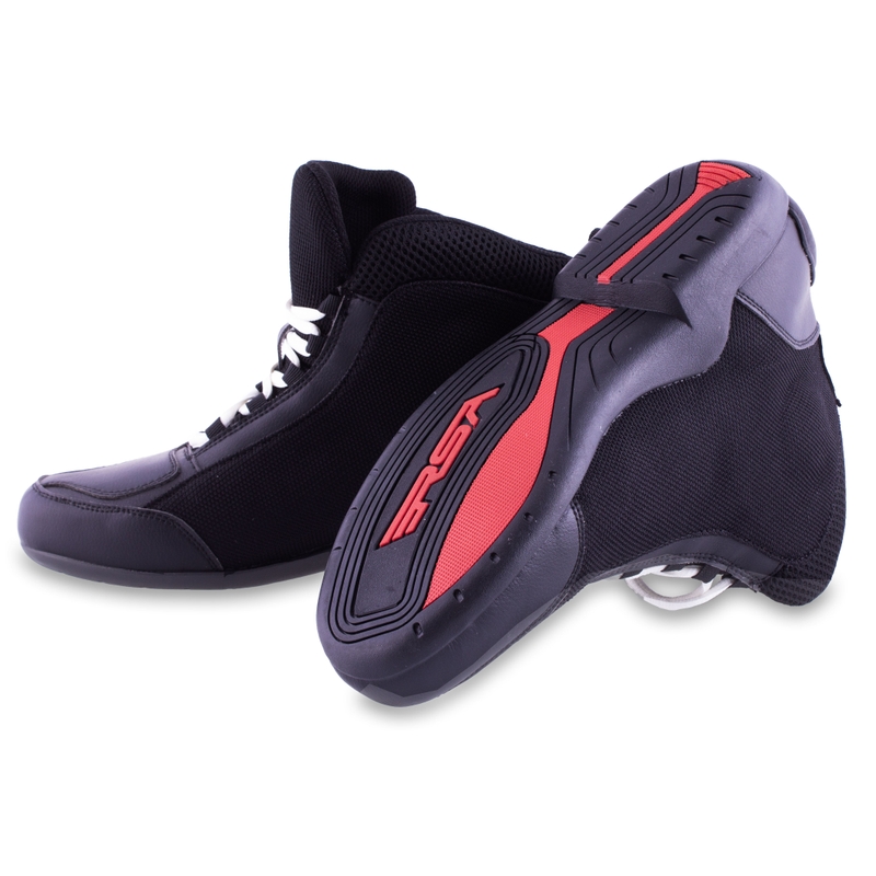 RSA Skraut schwarz und weiß Motorradstiefel Ausverkauf