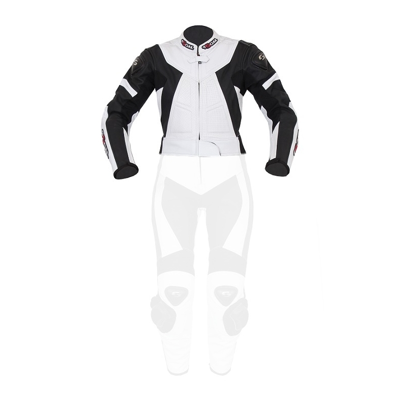 Damen Jacke Tschul 736 weiß/schwarz Ausverkauf