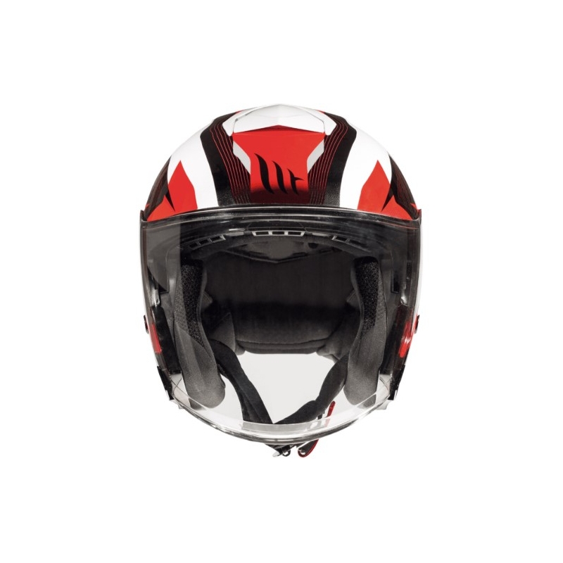 Offener Motorradhelm MT Thunder 3 SV Wing schwarz-weiß-rot - Qualität II