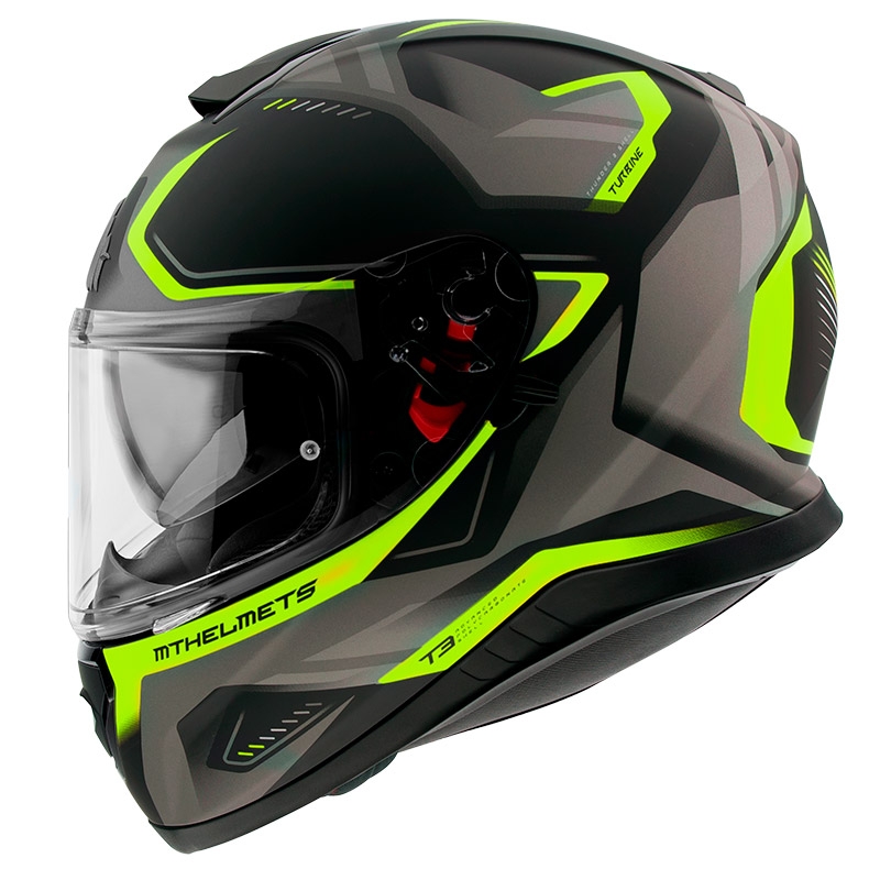MT Thunder 3 SV Turbine Integralhelm schwarz-grau-fluo gelb - Klasse II