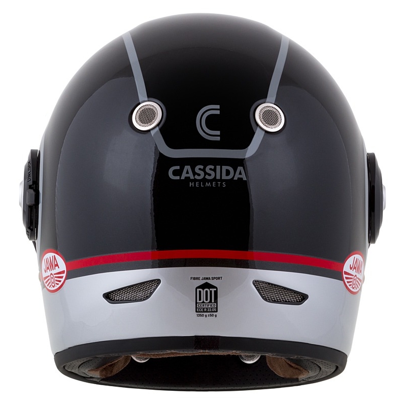 Integral Motorradhelm Cassida Fibre Jawa Sport schwarz-silber-rot