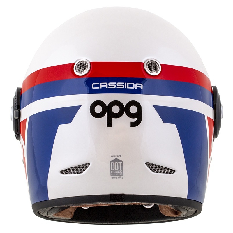 Cassida Fibre OPG Integral Motorradhelm weiß-blau-rot