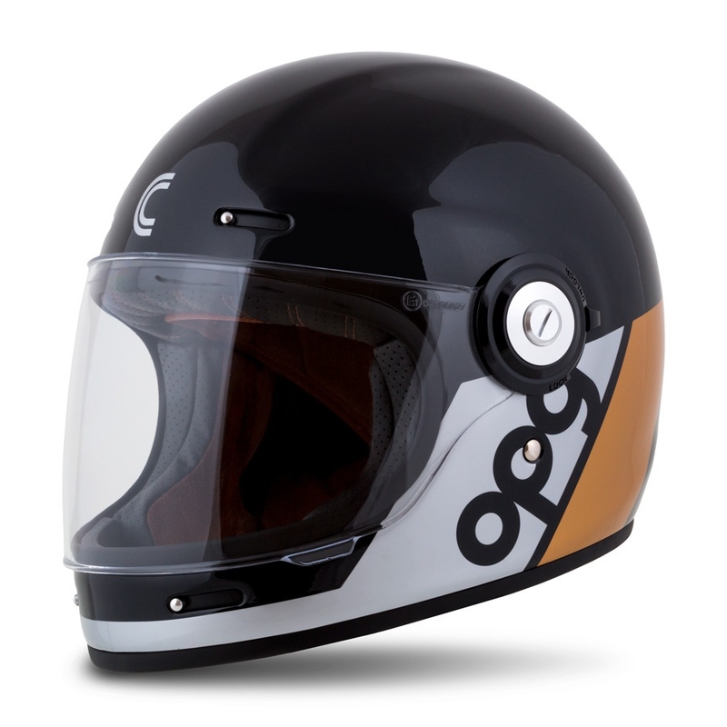 Cassida Fibre OPG schwarz-gold-silber integral Motorradhelm Ausverkauf
