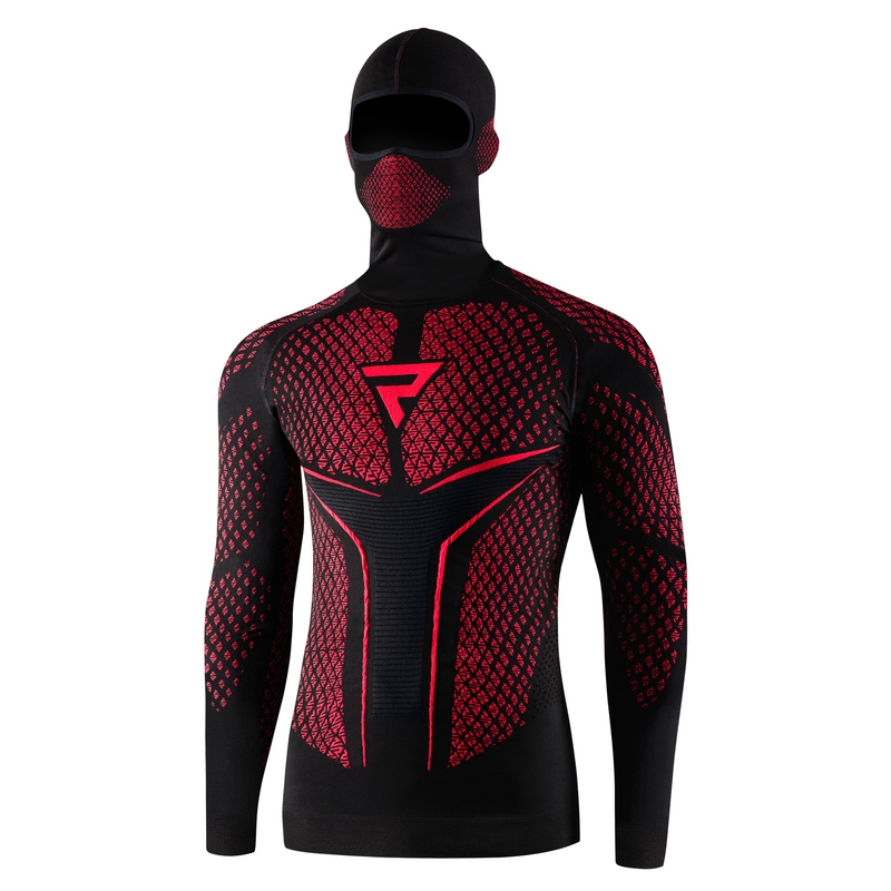 Rebelhorn Therm II 2in1 schwarz-rotes Thermoshirt