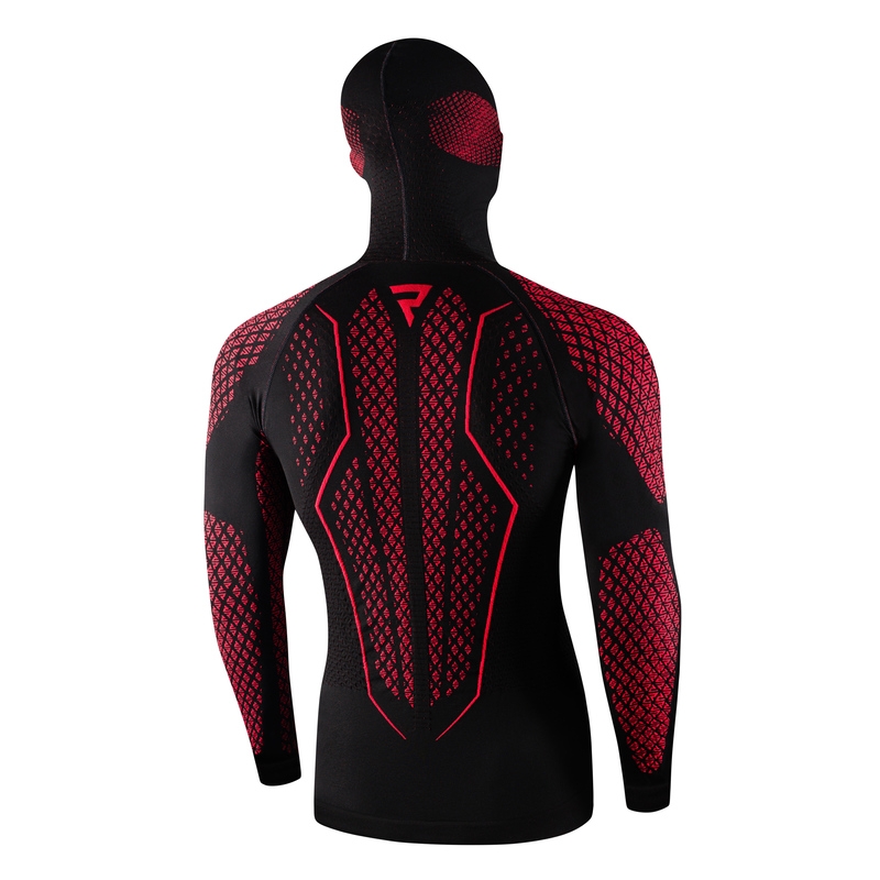 Rebelhorn Therm II 2in1 schwarz-rotes Thermoshirt