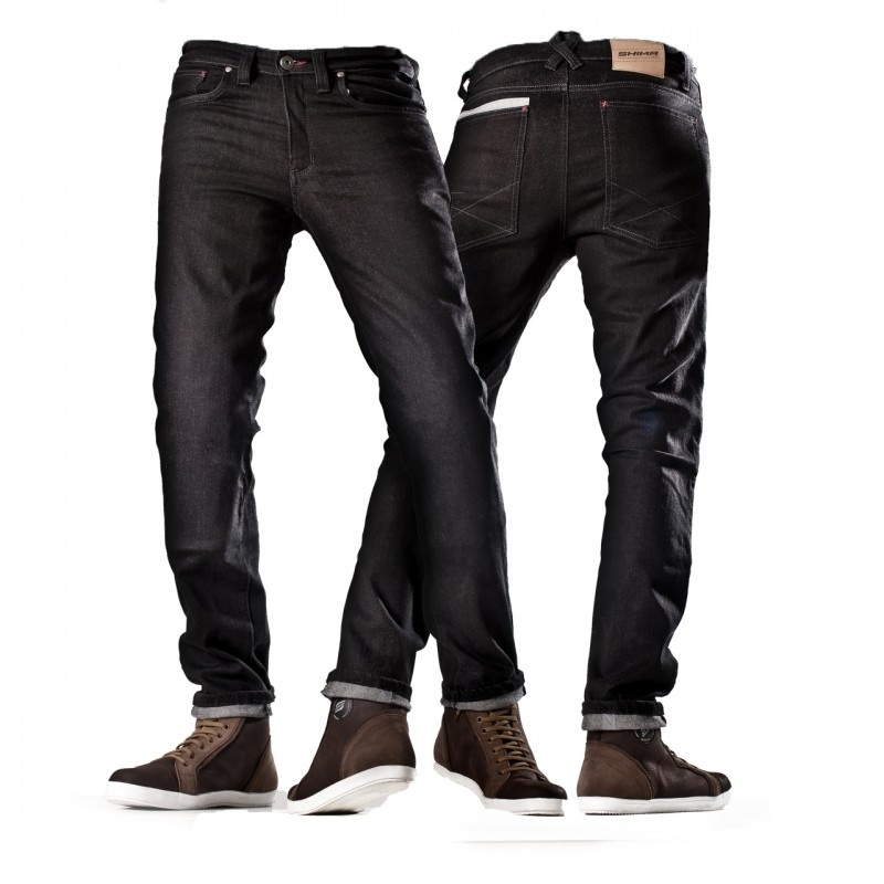 Kevlar Motorrad Jeans Shima Gravel Raw schwarz