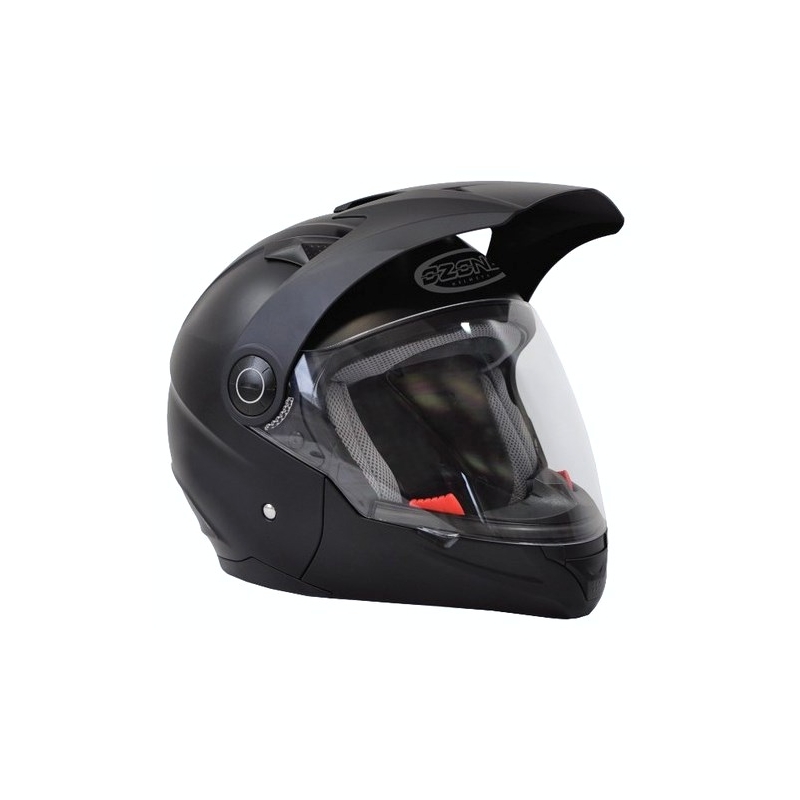 Motorradhelm Ozone City-01 mit abnehmbarem Kinnriemen schwarz matt sale Ausverkauf