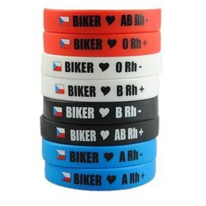 Moto Biker-Armband mit Blutgruppe A RH+