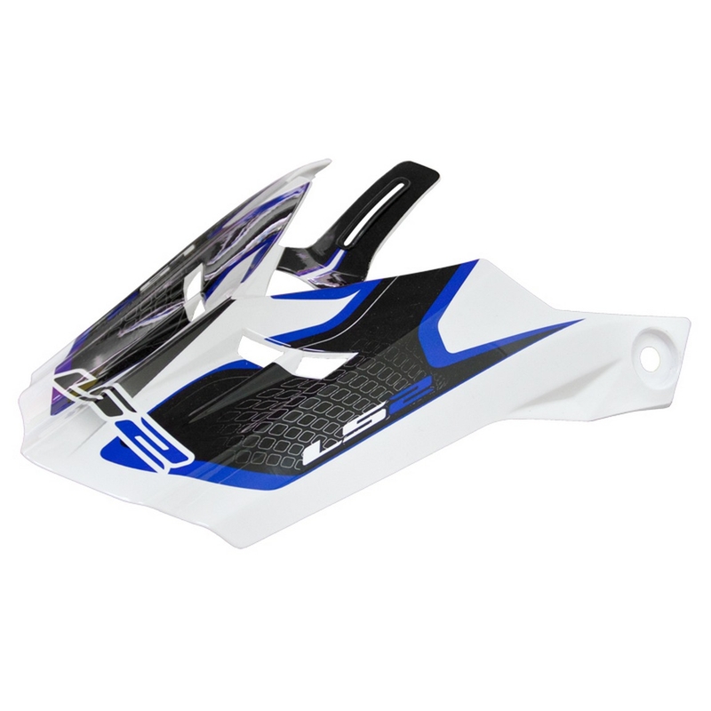 Helmvisier für LS2 PEAK MX456 Kompass weiß-blau