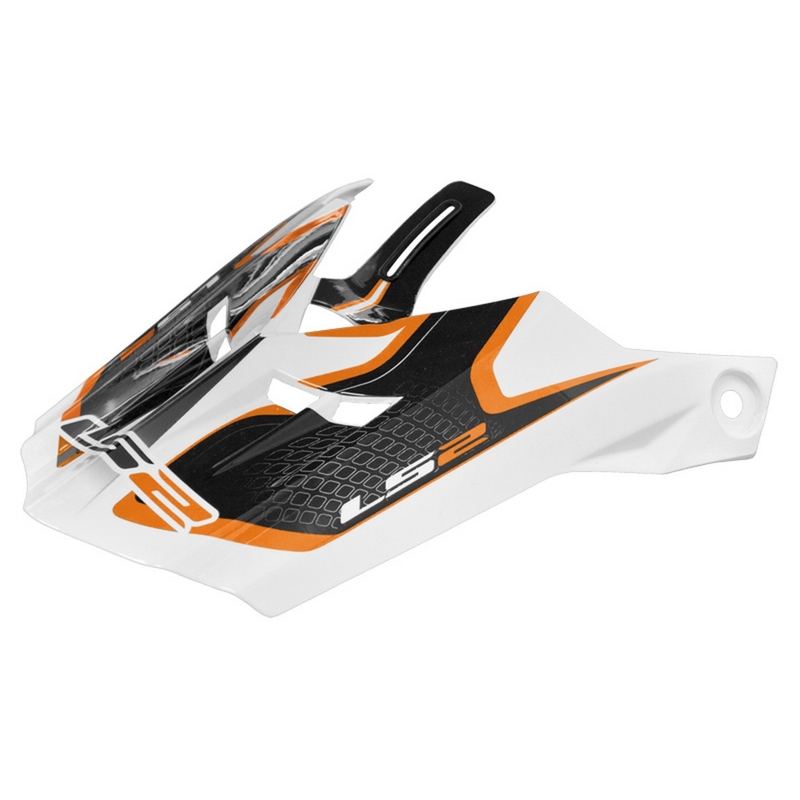Helmvisier LS2 PEAK MX456 Kompass weiß-orange Ausverkauf