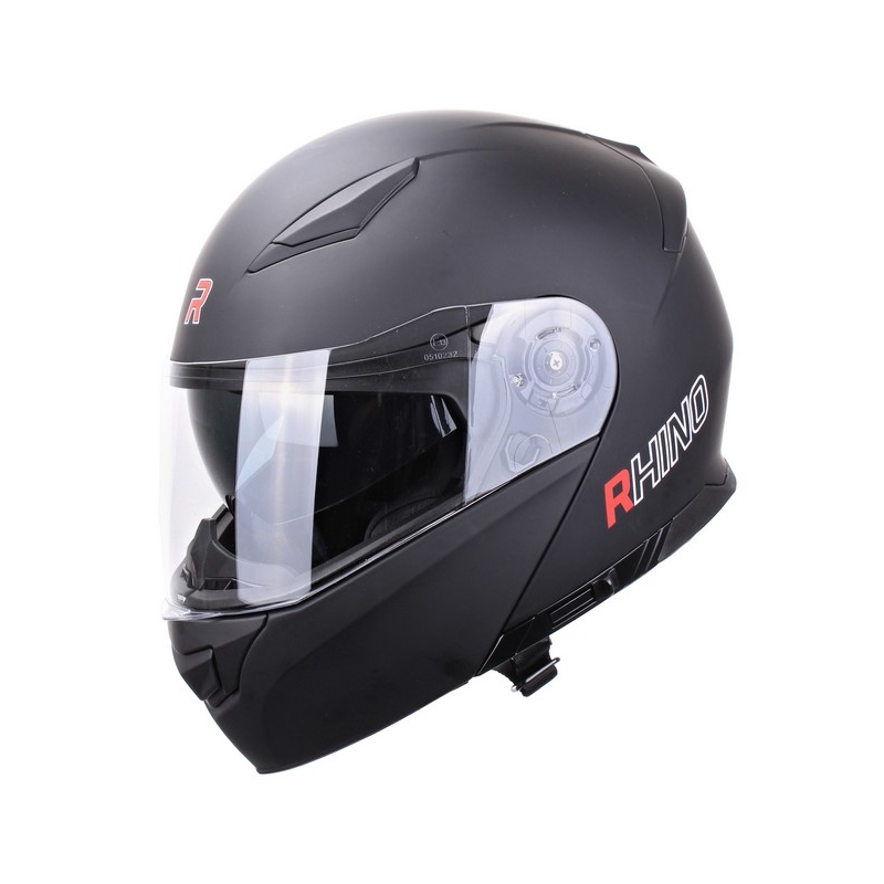 Motorradhelm flip-up Rhino Highway schwarz matt Ausverkauf