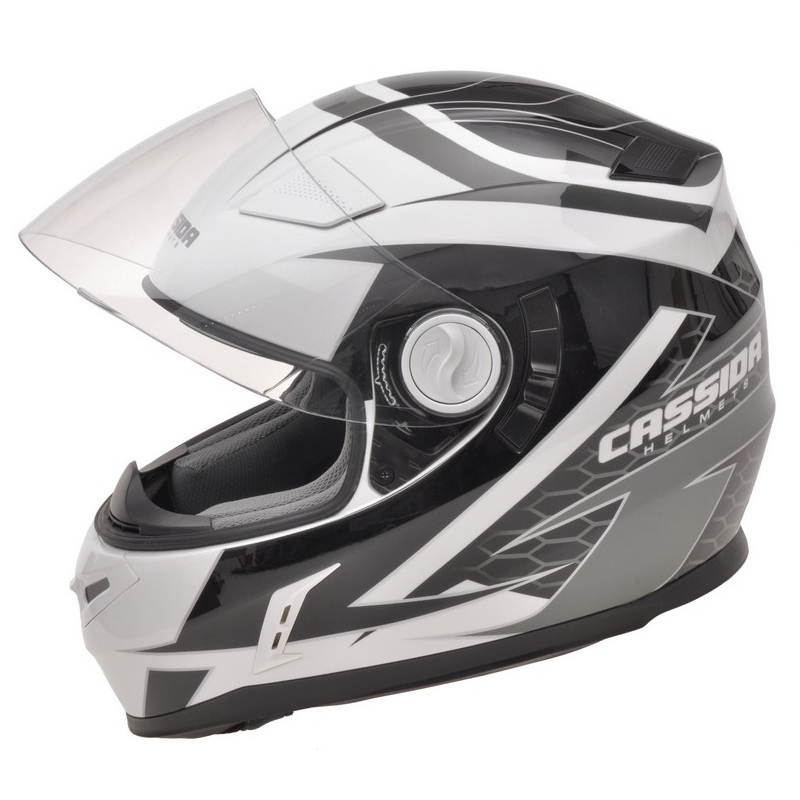 Cassida Evo Motorradhelm schwarz-grau-weiß-silber