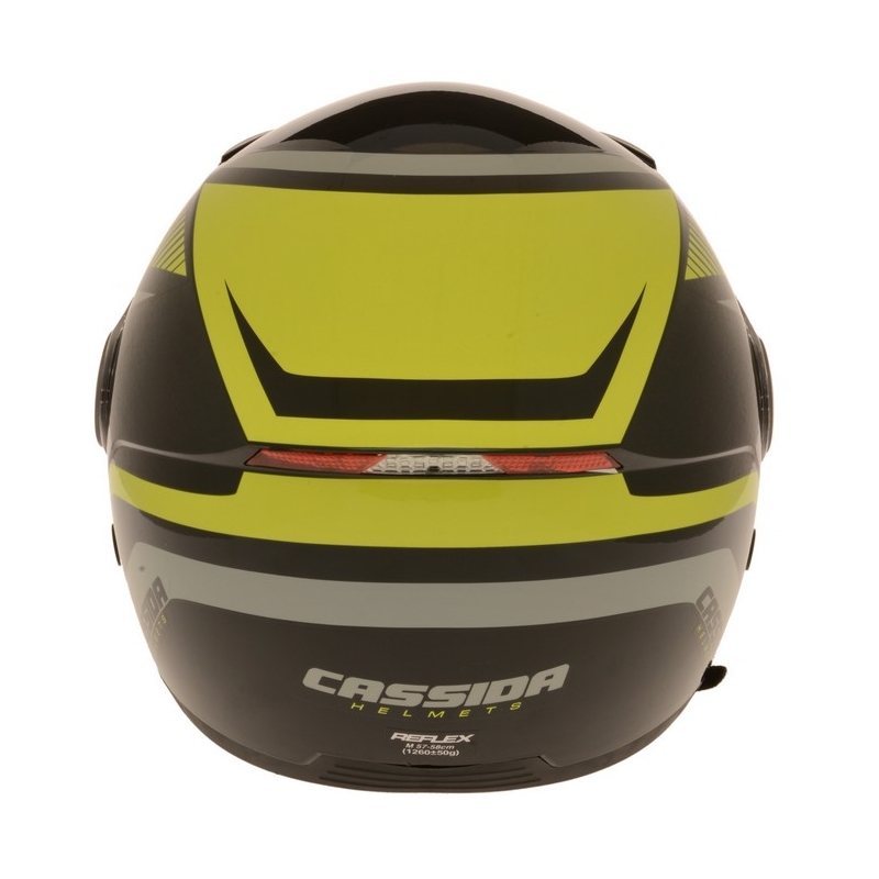 Cassida Reflex offener Motorradhelm schwarz-silber-fluo gelb