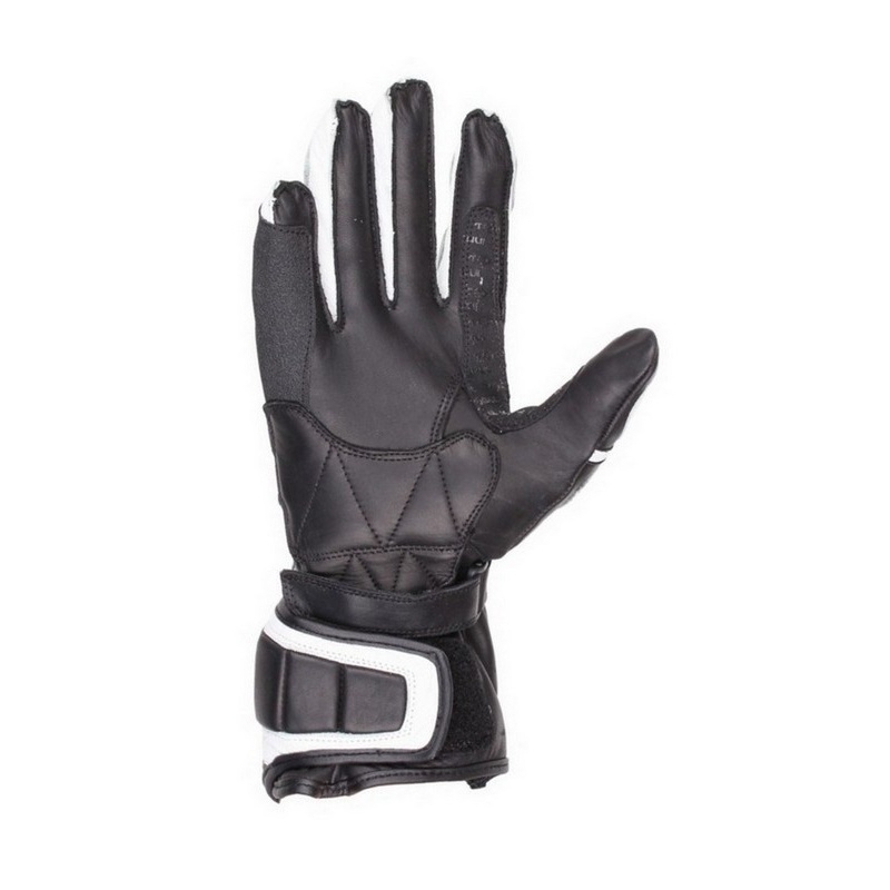 Motorradhandschuhe Tschul 270 weiß-schwarz Ausverkauf