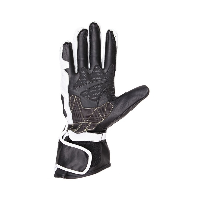 Motorradhandschuhe Tschul 250 weiß-schwarz Ausverkauf