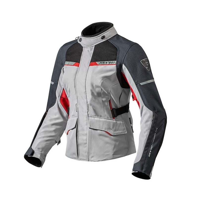 Damen Revit Outback 2 Motorradjacke Silber Rot Ausverkauf