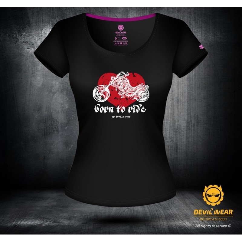 Devils Wear Damen-T-Shirt - Born To Ride Love