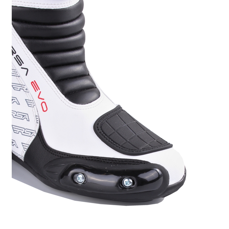 RSA Evo schwarz und weiß Motorradstiefel Ausverkauf