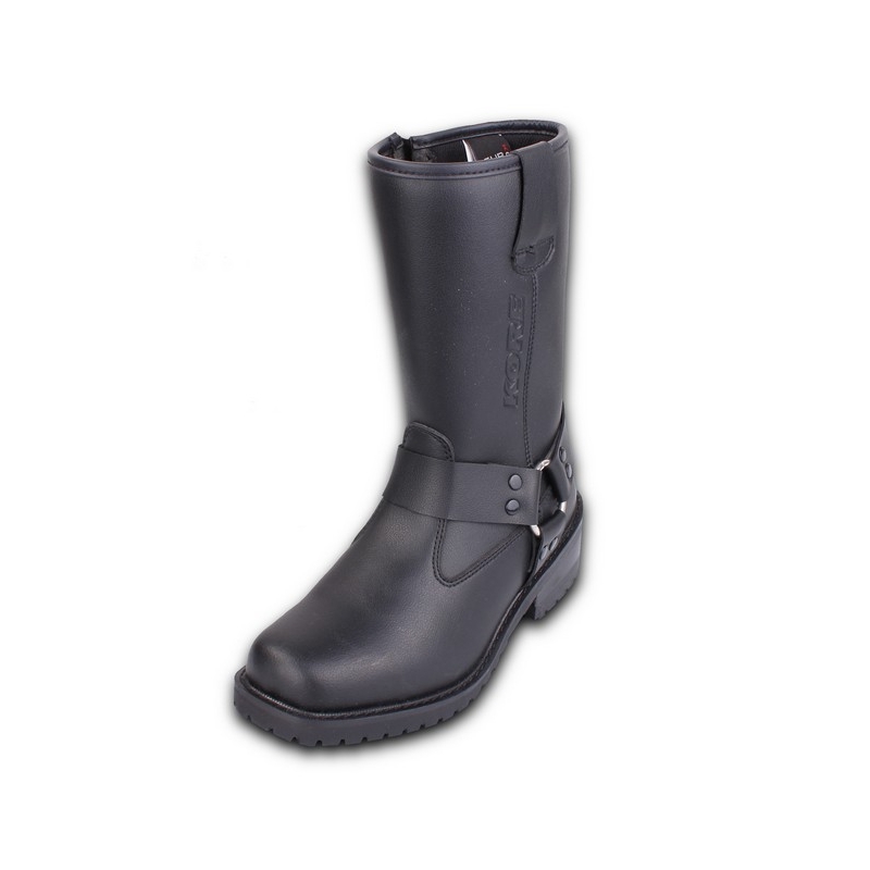Kore Schwarz Schnalle Schwarz Motorradstiefel Ausverkauf