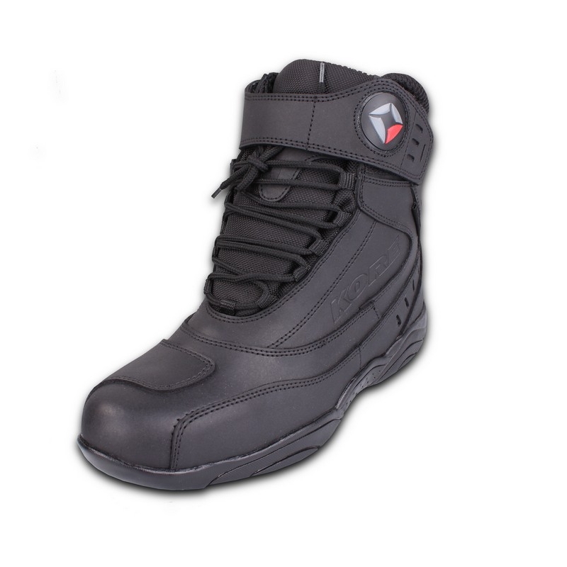 Kore Klettverschluss-Motorradstiefel Schwarz