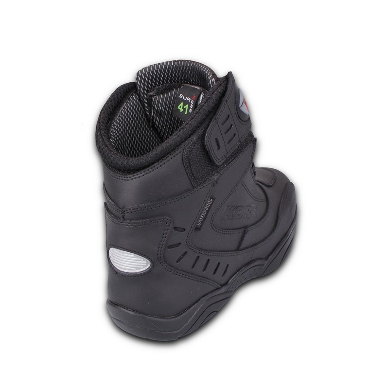 Kore Klettverschluss-Motorradstiefel Schwarz
