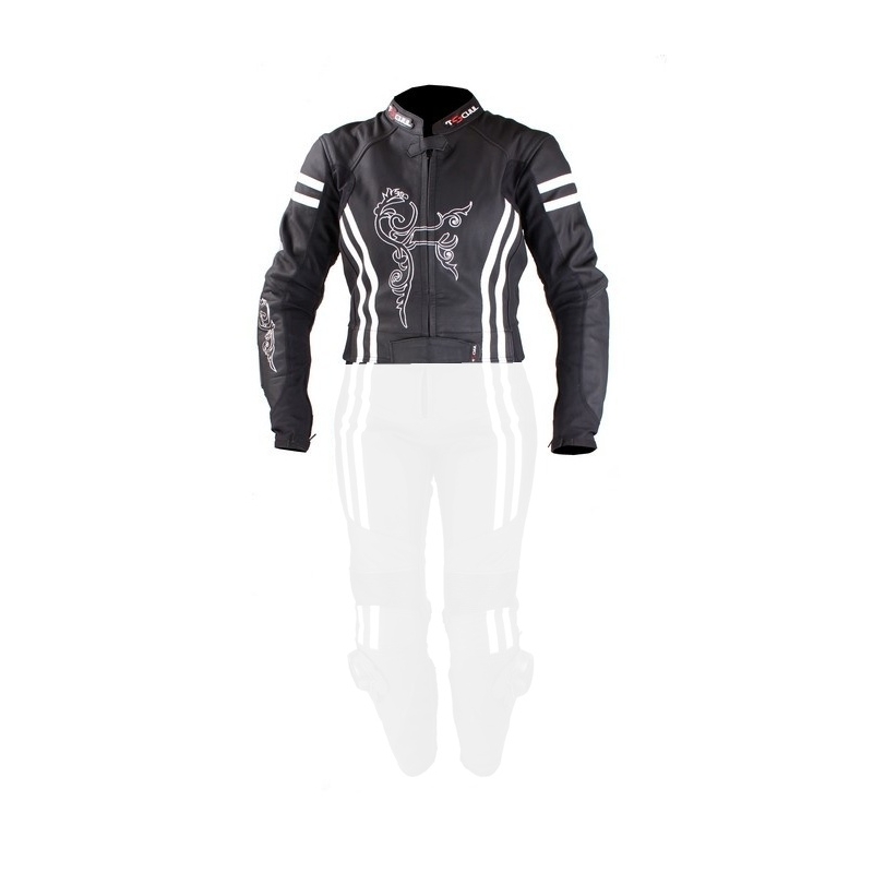 Damen Jacke Tschul 554 schwarz und weiß Ausverkauf