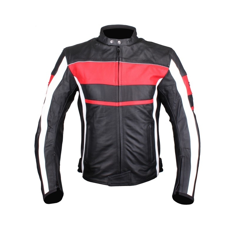Motorradjacke Tschul 837 schwarz-rot Ausverkauf