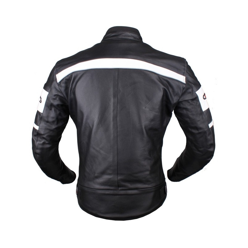 Motorradjacke Tschul 837 schwarz und weiß Ausverkauf