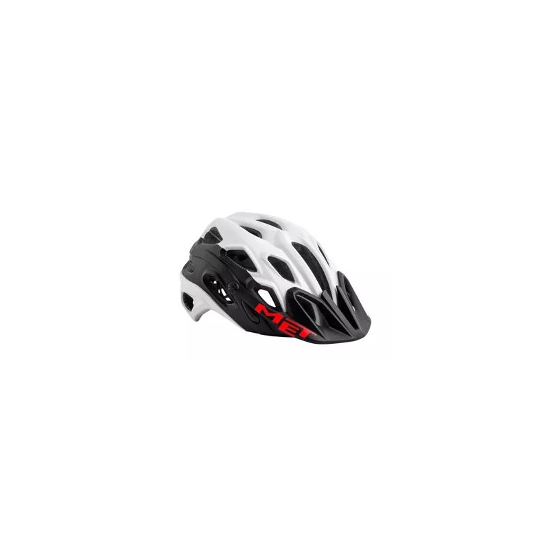 Fahrradhelm MET Lupo weiß-schwarz Ausverkauf