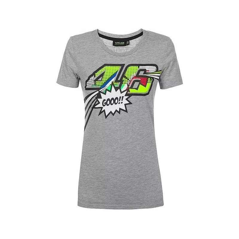 Damen-T-Shirt VR46 Valentino Rossi POP ART grau Ausverkauf