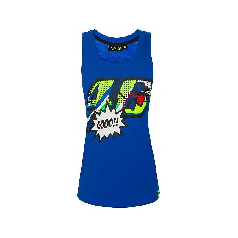 Damen Tanktop VR46 Valentino Rossi POP ART blau