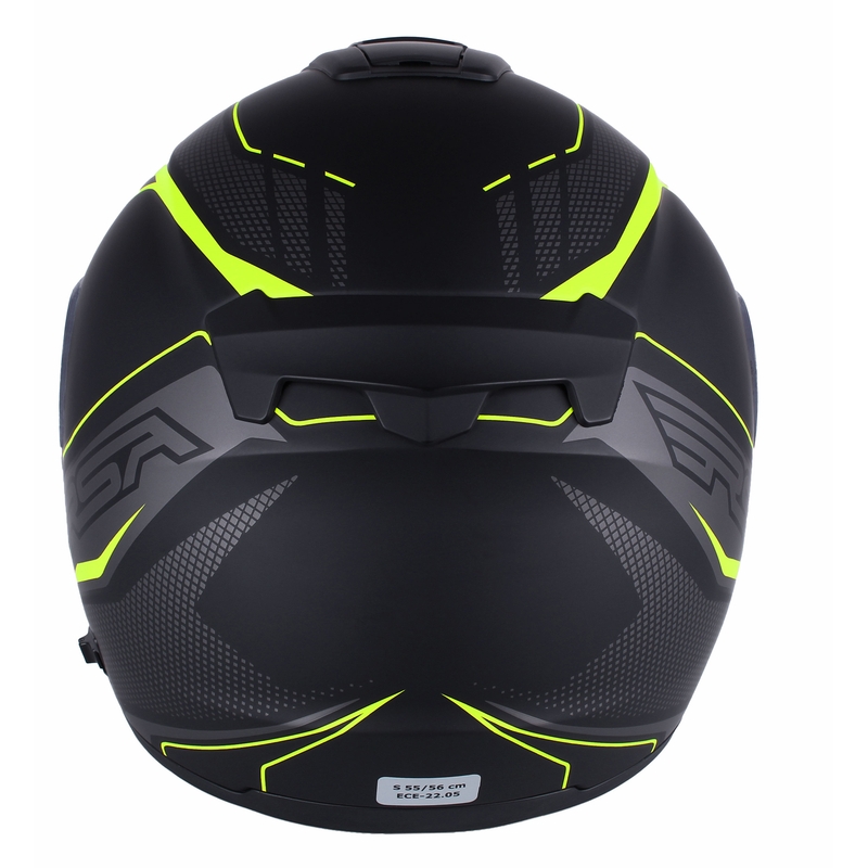 RSA Rival schwarz-grau-fluo gelb Tip-up Motorradhelm