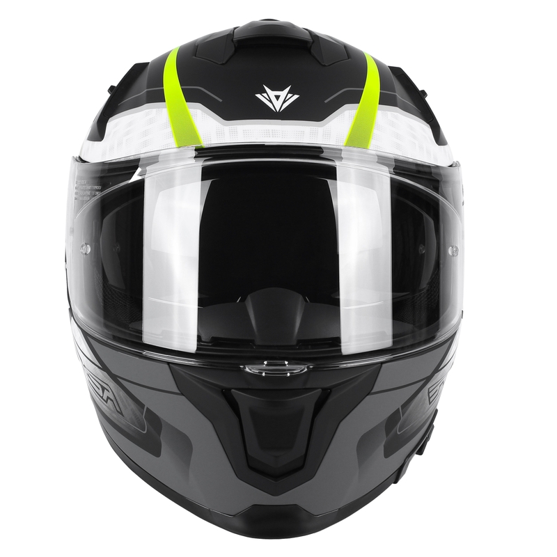 Integral-Motorradhelm RSA Rapid grau-fluorgelb Ausverkauf