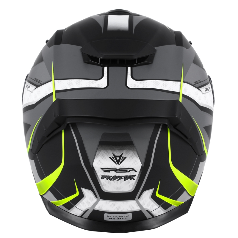 Integral-Motorradhelm RSA Rapid grau-fluorgelb Ausverkauf
