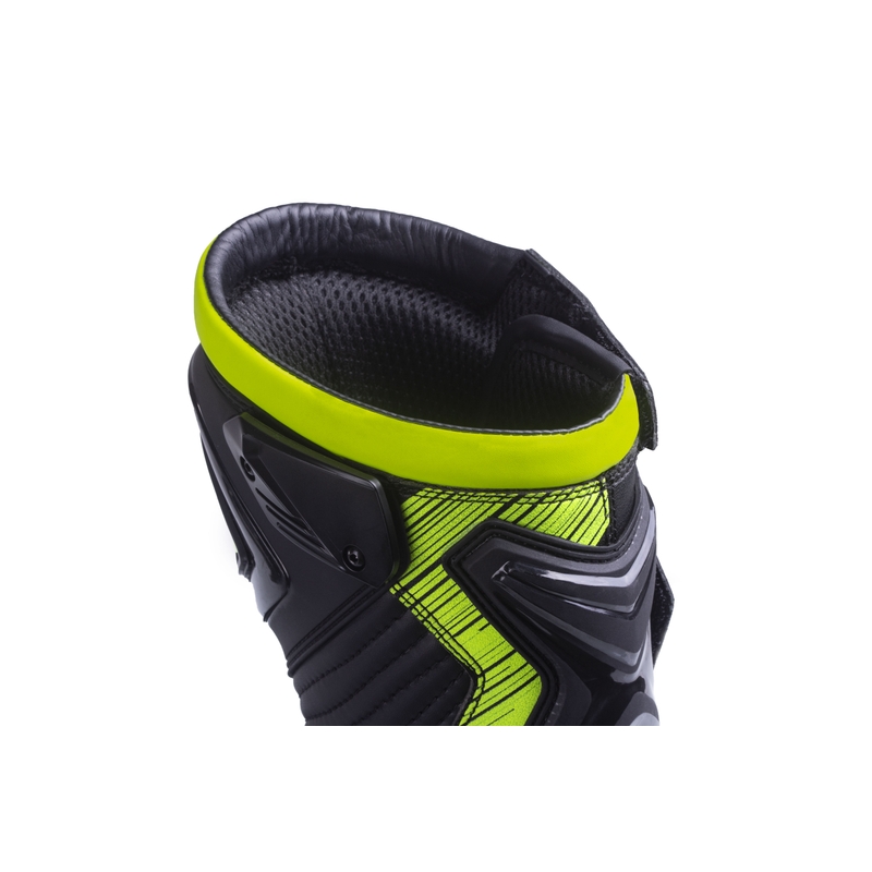 Street Racer Grid Schwarz-Fluo Gelb Motorradstiefel