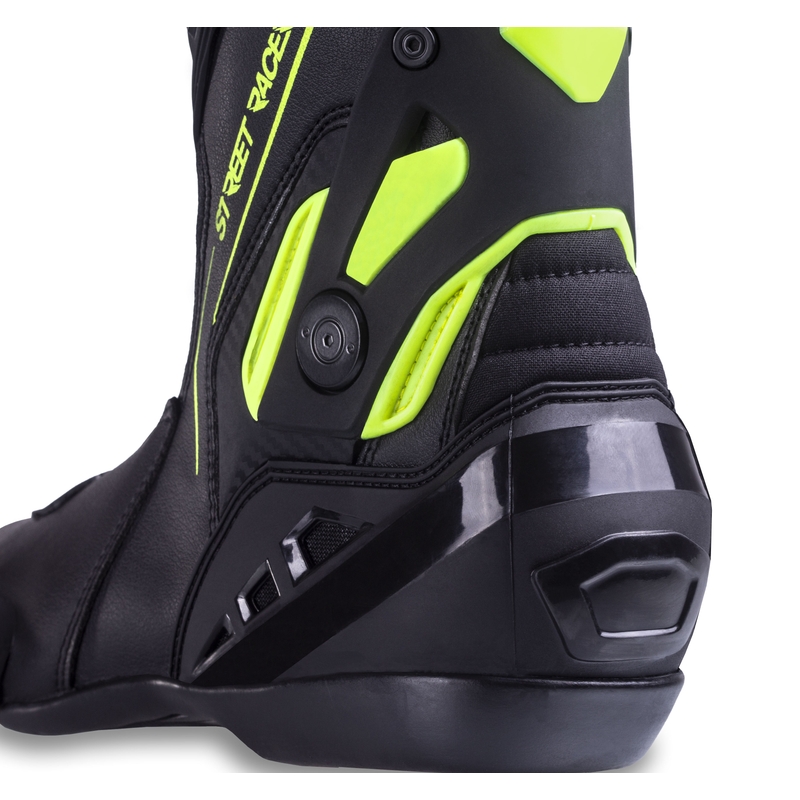 Street Racer GTR Motorradstiefel schwarz-fluo gelb